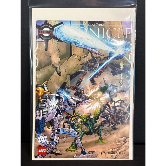Lego, DC Comics Other - Lego BIONICLE Glatorian #2 The Fall of Atero DC Comic 2009 Mata Nui Tarix Strakk
